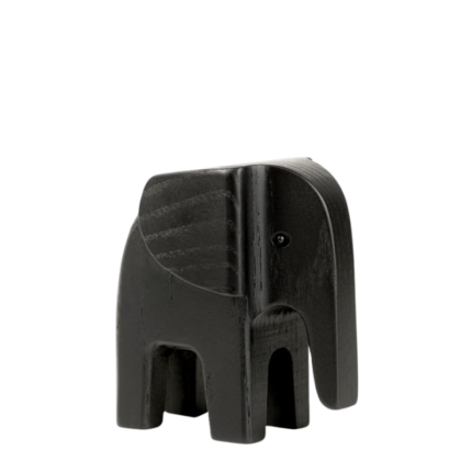 baby elephant en bois frêne-noir figurine Novoform